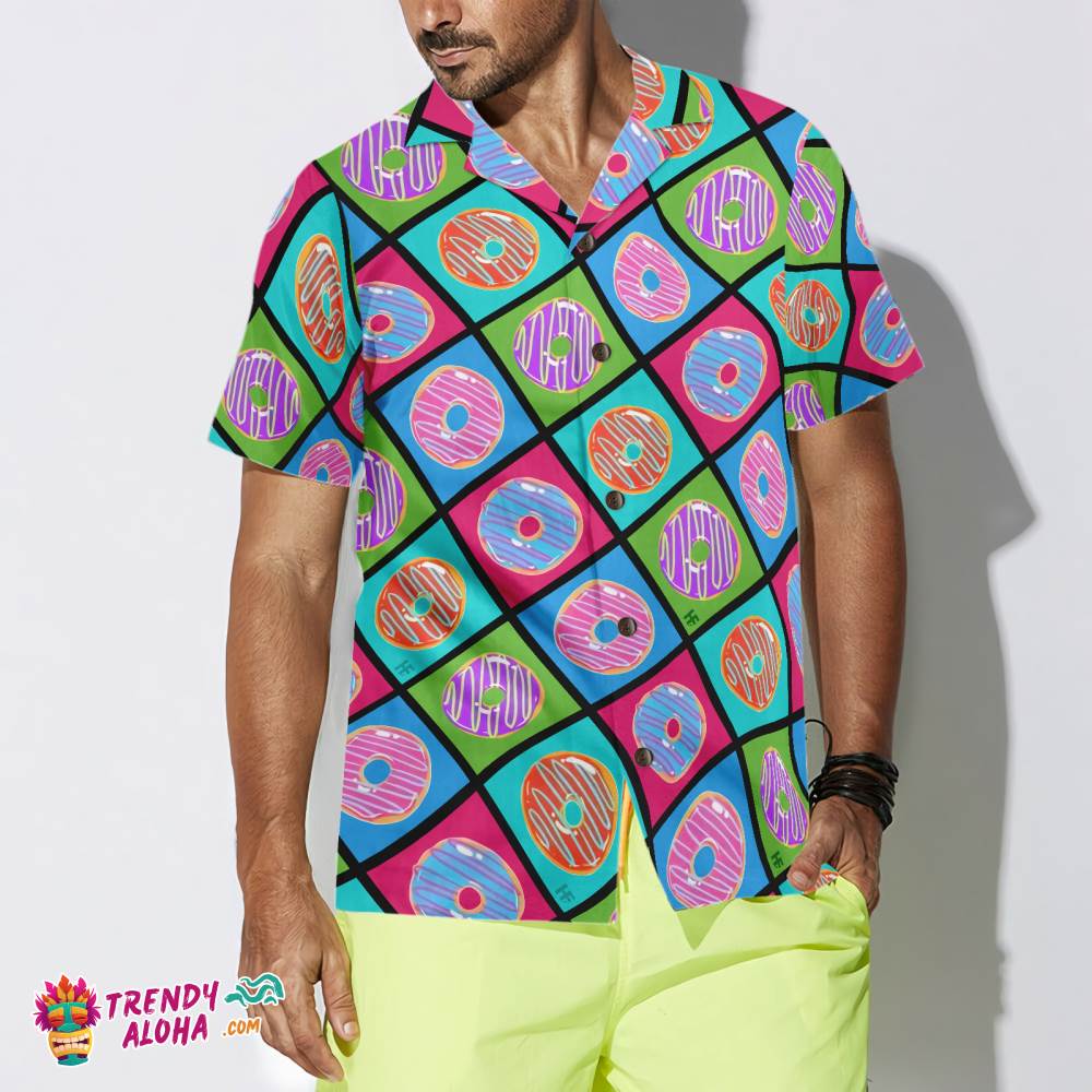 Retro Cute Yummy Donuts Pattern Hawaiian Shirt Retro Cute Yummy Donuts Pattern Hawaiian Shirt