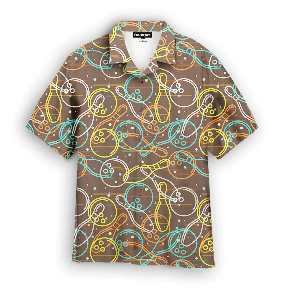 Retro Style Bowling Game Hawaiian Aloha Shirt