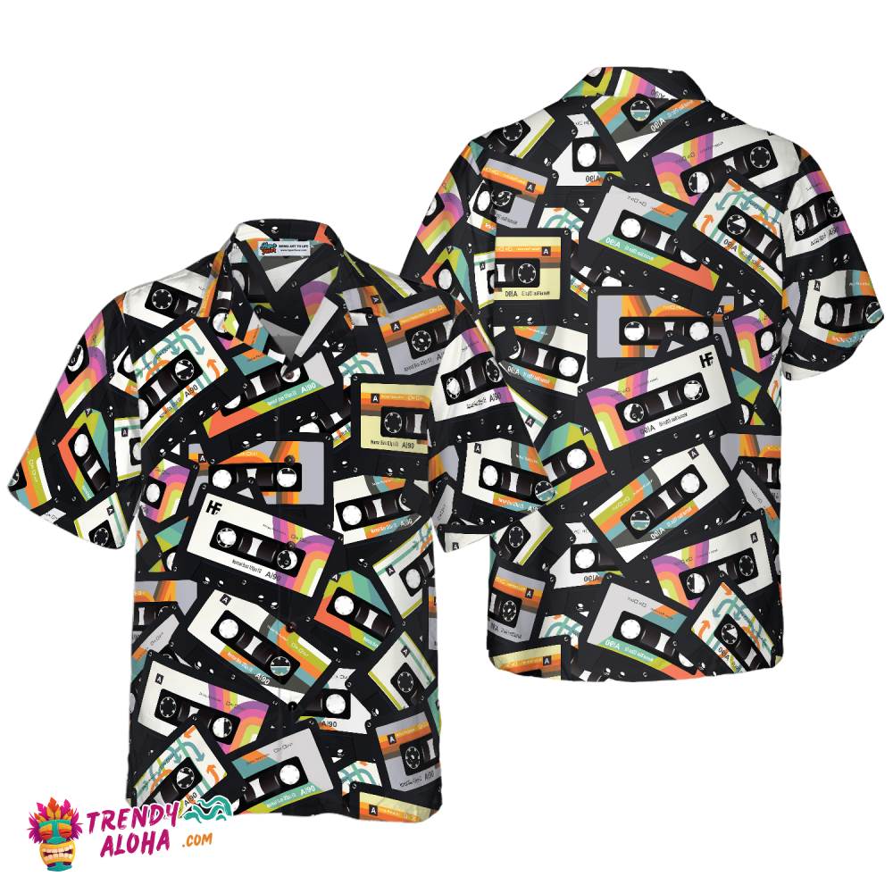 Retro Vintage Cassette Tape Hawaiian Shirt Retro Vintage Cassette Tape Hawaiian Shirt
