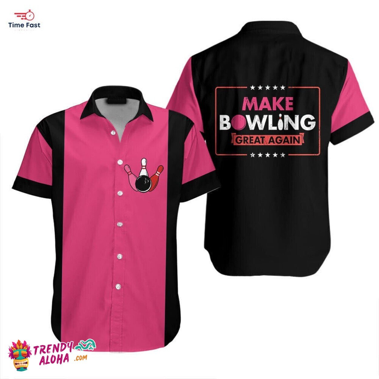 Revitalize Bowling Unisex Hawaiian Shirt with Patriotic Flair USA