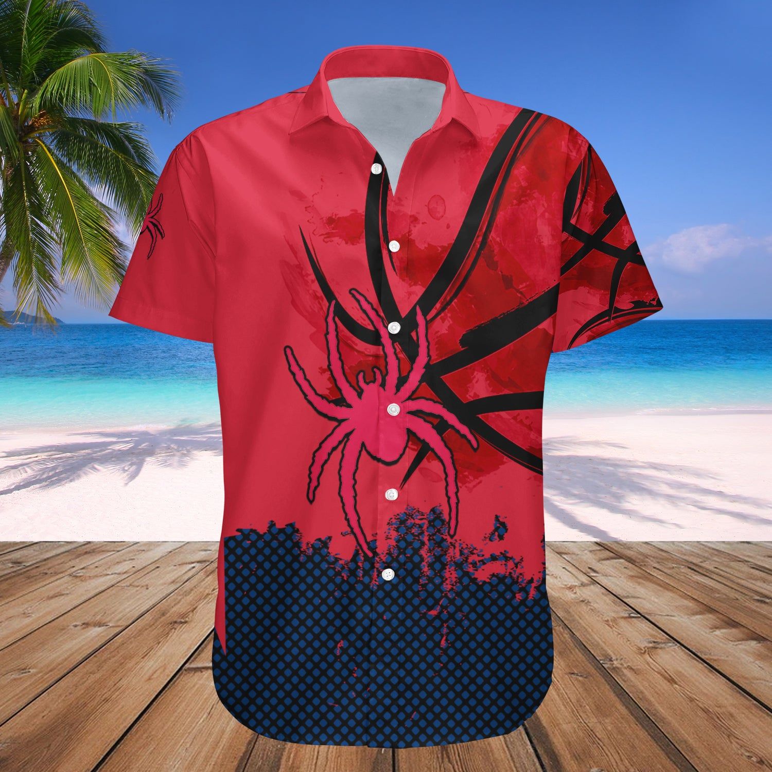 Richmond Spiders Hawaii Shirt Basketball Net Grunge Pattern – NCAA