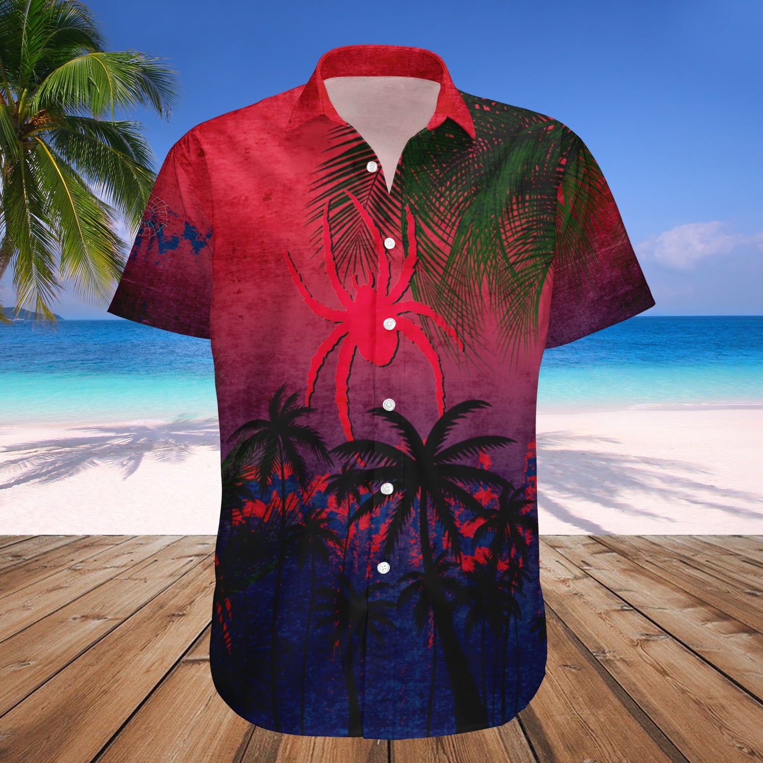 Richmond Spiders Hawaii Shirt Coconut Tree Tropical Grunge – NCAA