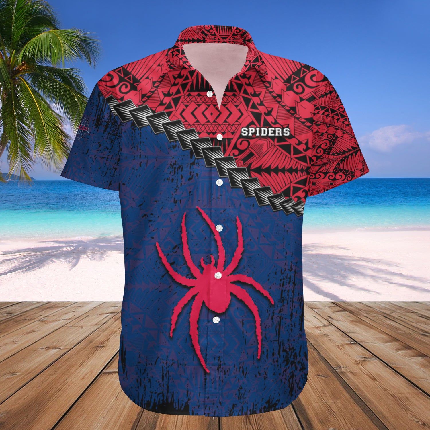Richmond Spiders Hawaii Shirt Grunge Polynesian Tattoo – NCAA