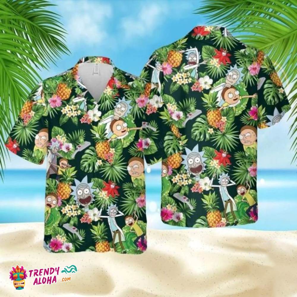 Rick And Morty Hawaiian Shirt – Add Some Fun And Quirkiness To Your Family’s Summer Beach Wardrobe