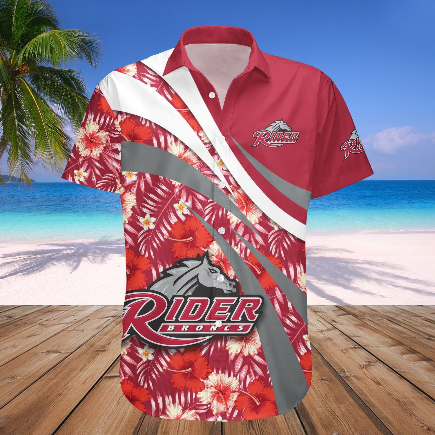 Rider Broncs Hawaii Shirt Hibiscus Sport Style – NCAA