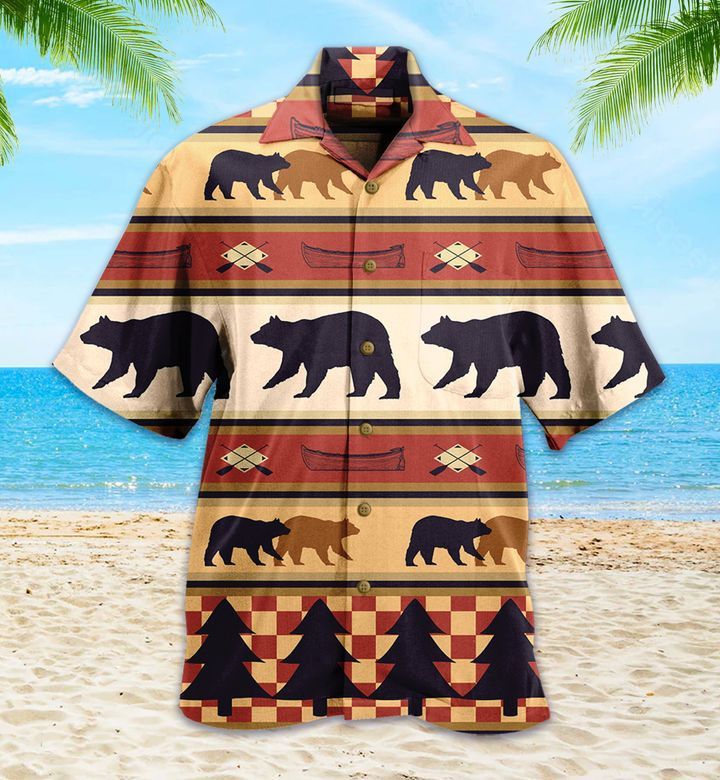 River Bear Plush Brown Hawaiian Shirt 3D Summer Gifts