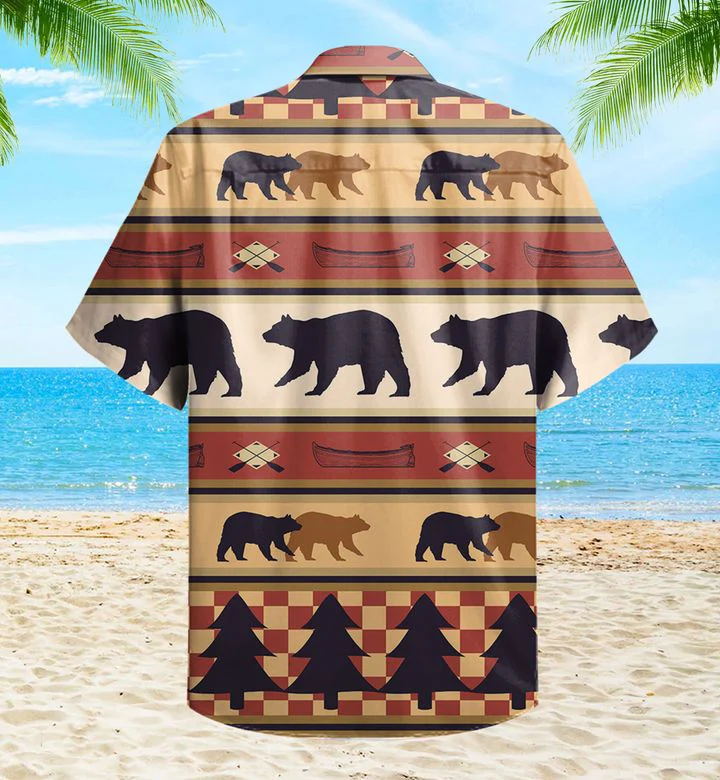 River Bear Plush Brown Trendy Hawaiian Shirt 3D Summer Gifts