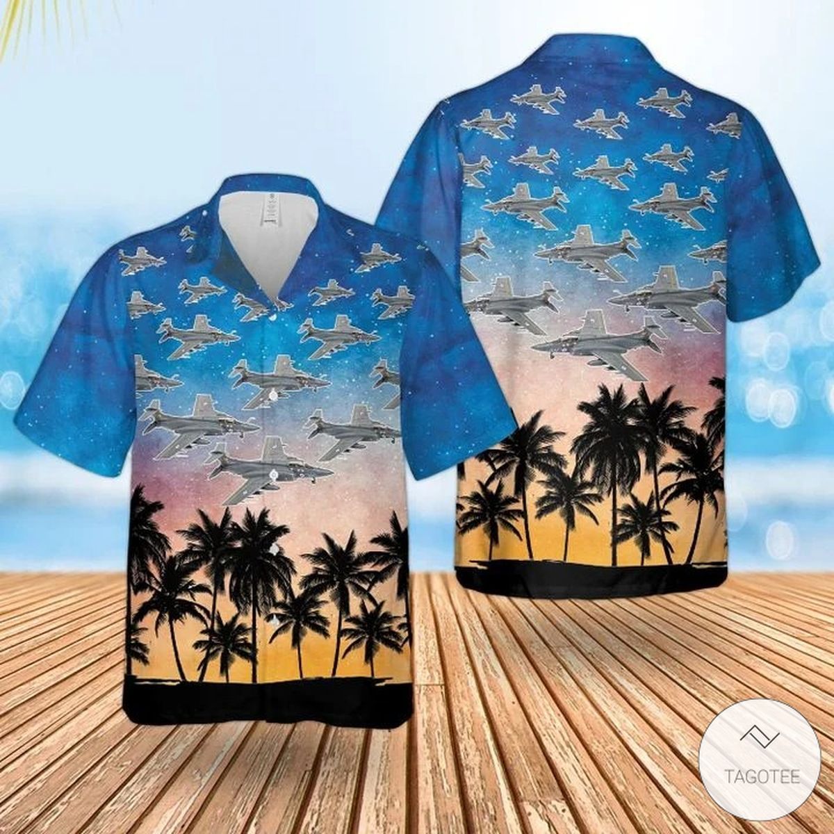 RN Historical Blackburn Buccaneer Themed Unique Hawaiian Shirt