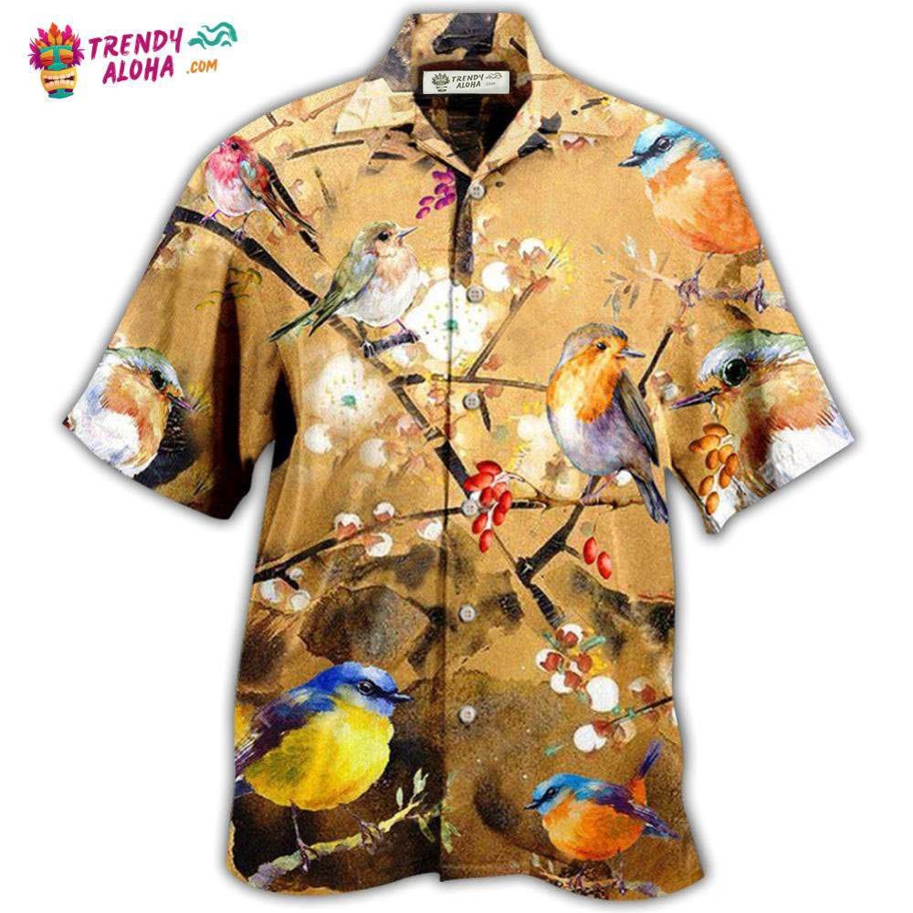 Robin The Bird Took Its Perch On A Tree Branch Hawaiian Shirt – Trendy Aloha Robin The Bird Took Its Perch On A Tree Branch Hawaiian Shirt – Trendy Aloha