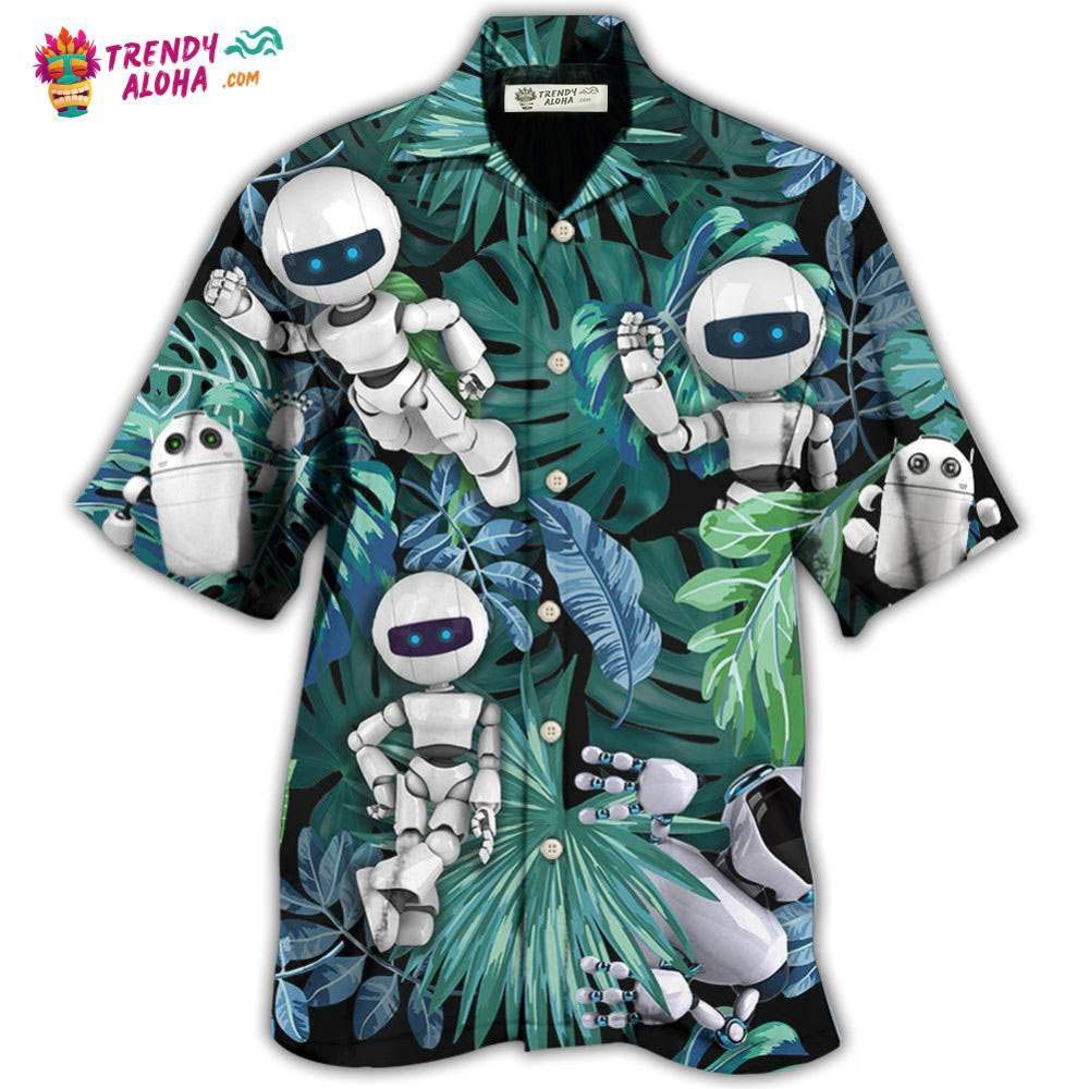Electric Jungle Paradise Hawaiian Shirt, Colorful Tropical Beach Aloha Shirt main image 0