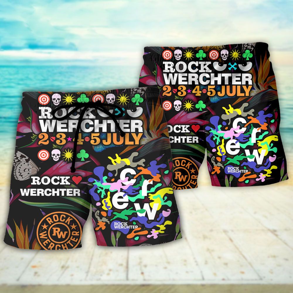 Rock Werchter Tropical Vibe Music Lover Amazing Style Trendy Aloha Hawaiian Beach Shorts