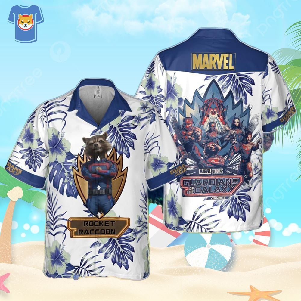 Rocket Raccoon Guardians Of The Galaxy Hawaiian Shirt