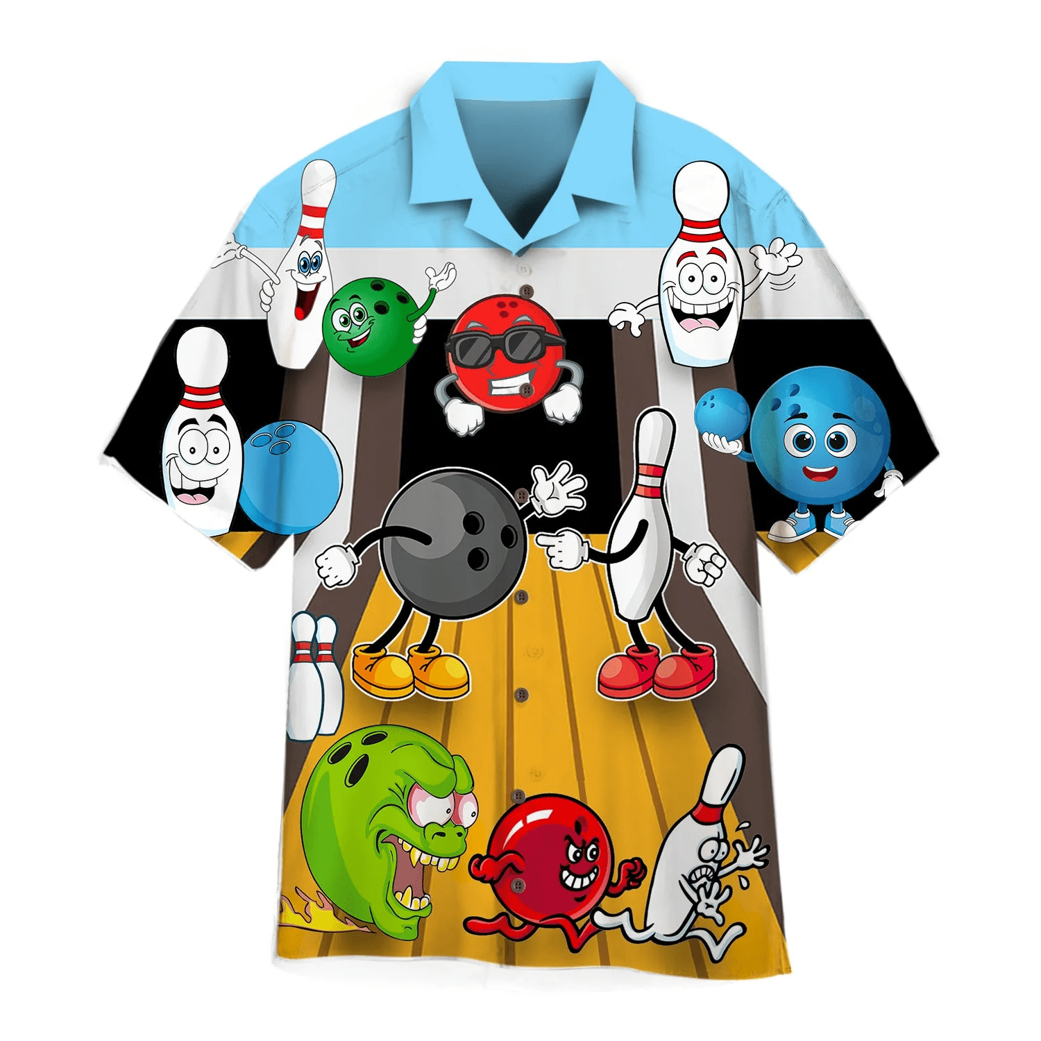 Rolling Comic Bowling With My Homies Hawaiian Shirt