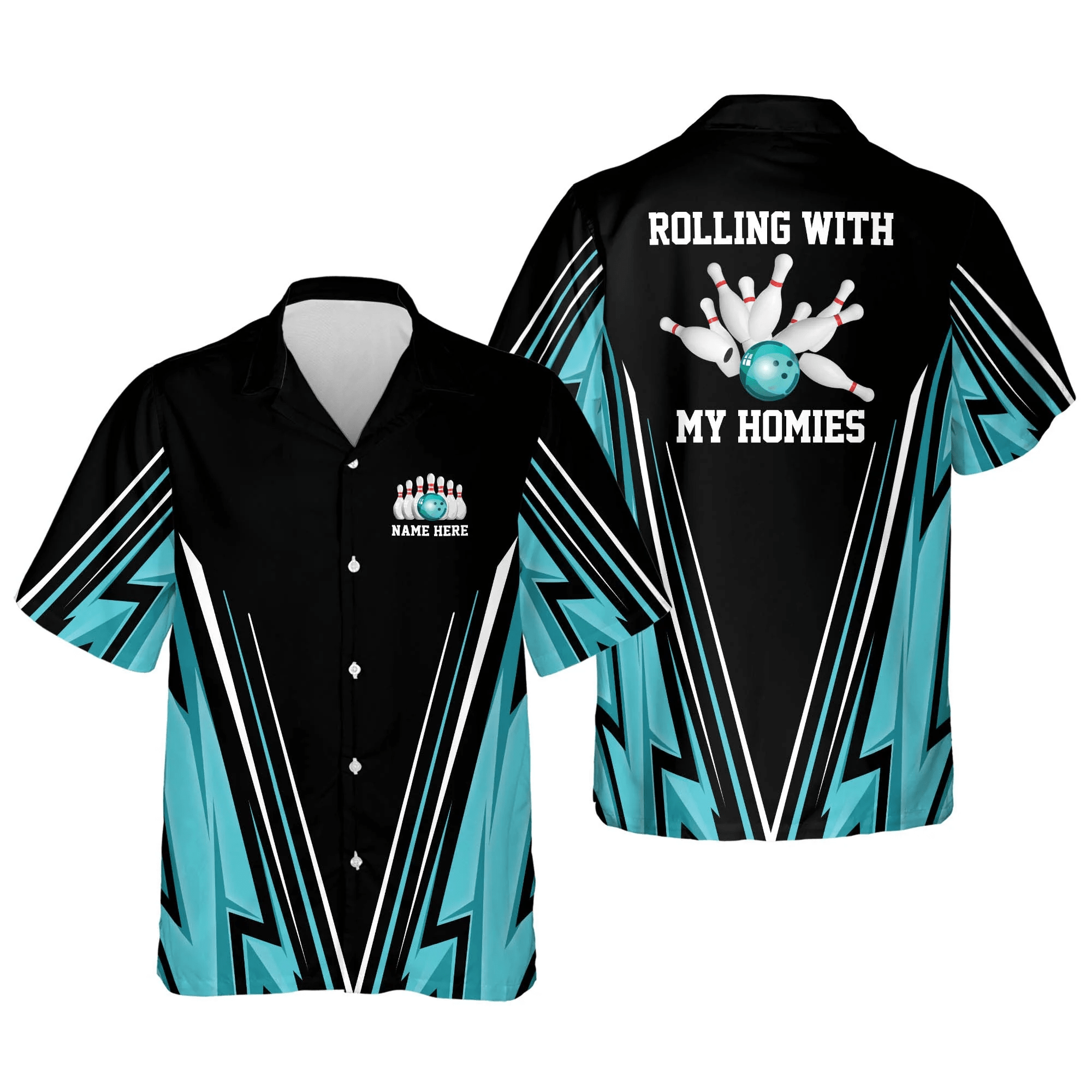 Rolling With My Homies Bowling Trendy Hawaiian Shirt, Bowling Team Shirt, Bowling Gift