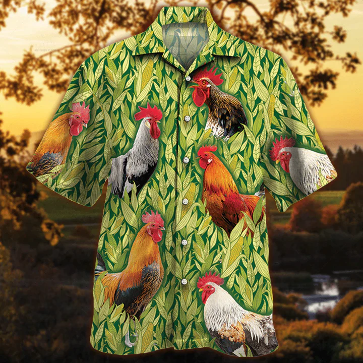 Rooster Chicken Trendy Hawaiian Shirt, Animal Trendy Hawaiian Shirt, Gift For Chicken Lovers