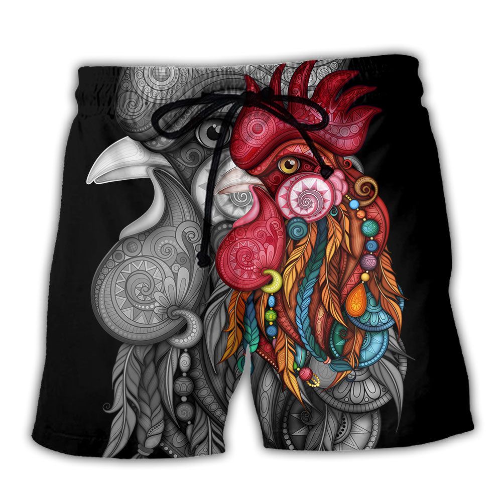 Rooster Farm Chicken Rooster Dreamer Trendy Aloha Hawaiian Beach Shorts