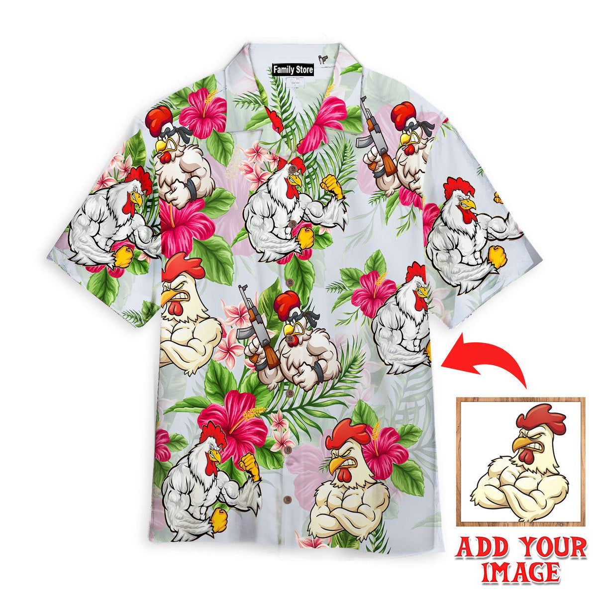 Rooster Fighter Custom Hawaiian Shirt