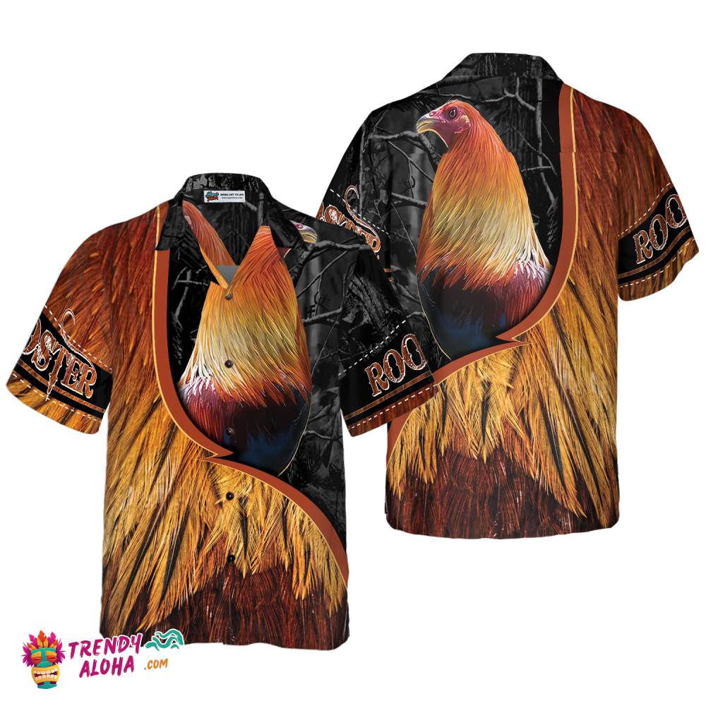 Rooster On The Farm Hawaiian Shirt