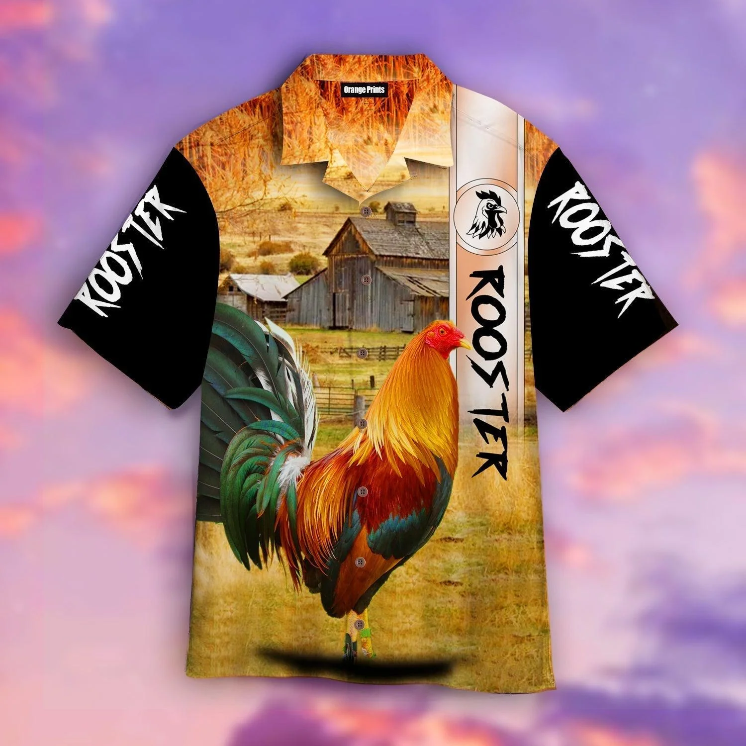 Rooster Ranch Grass Trendy Hawaiian Shirt For