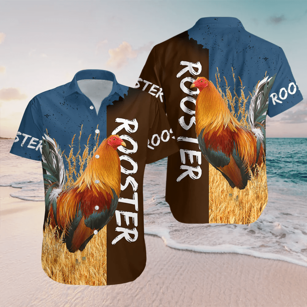 Rooster Trendy Hawaiian Shirt For