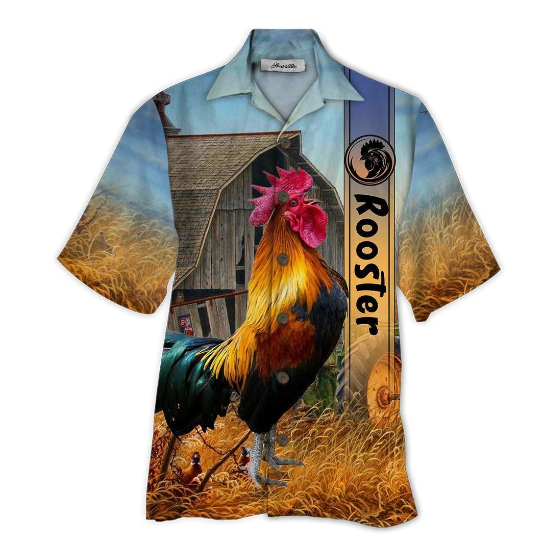 Rooster Unique Colorful Design Summer Hawaiian Shirt Gifts
