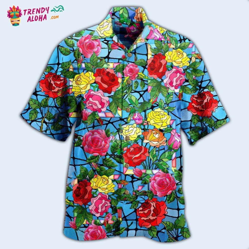 Rose Flowers Love Is A Rose That Blooms Forever Hawaiian Shirt – Trendy Aloha