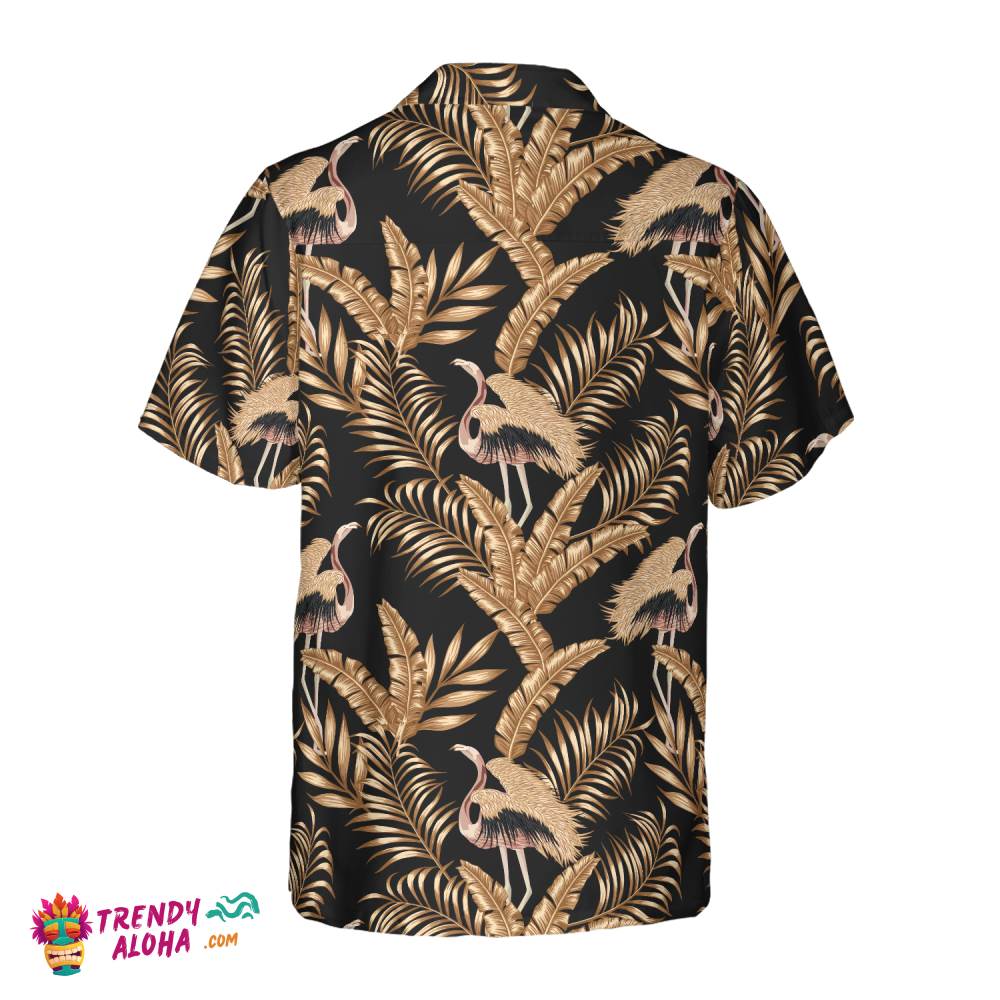 Rose Gold Flamingo Hawaiian Shirt