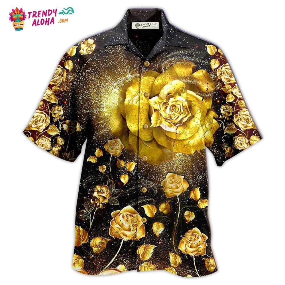 Rose Gold Flowers Hawaiian Shirt – Trendy Aloha
