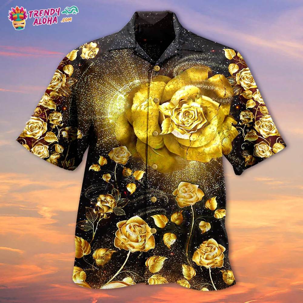 Rose Gold Flowers Hawaiian Shirt – Trendy Aloha