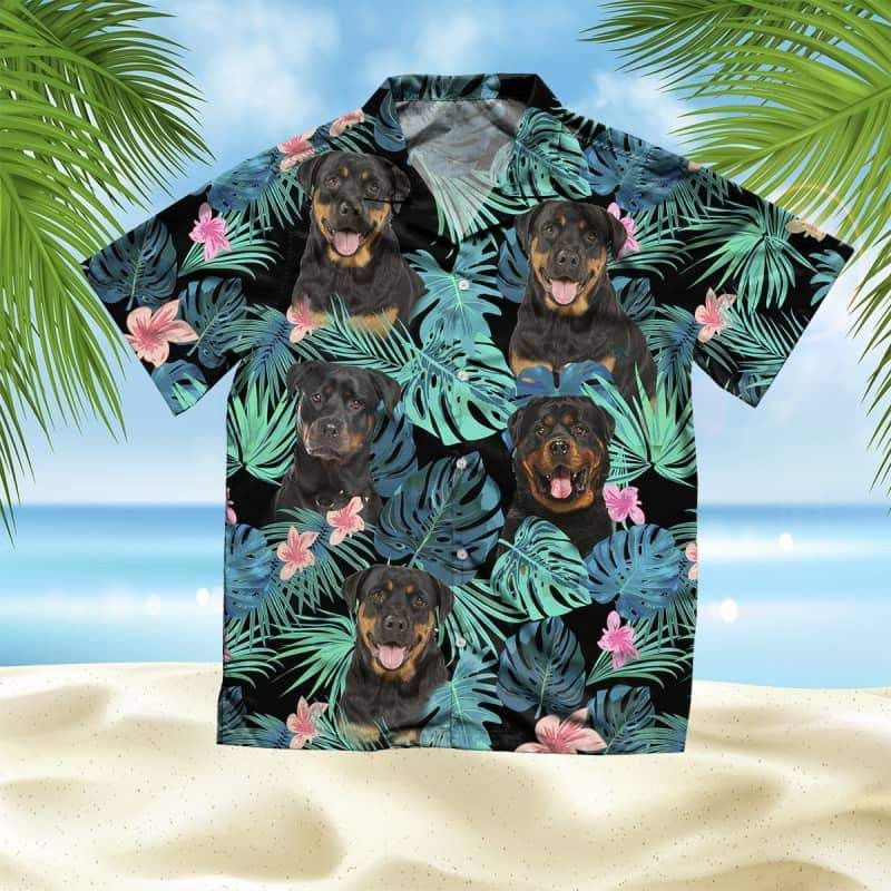 Rottweiler Dog Summer Leaves Trendy Hawaiian Shirt Summer Gifts Rottweiler Dog Summer Leaves Trendy Hawaiian Shirt Summer Gifts