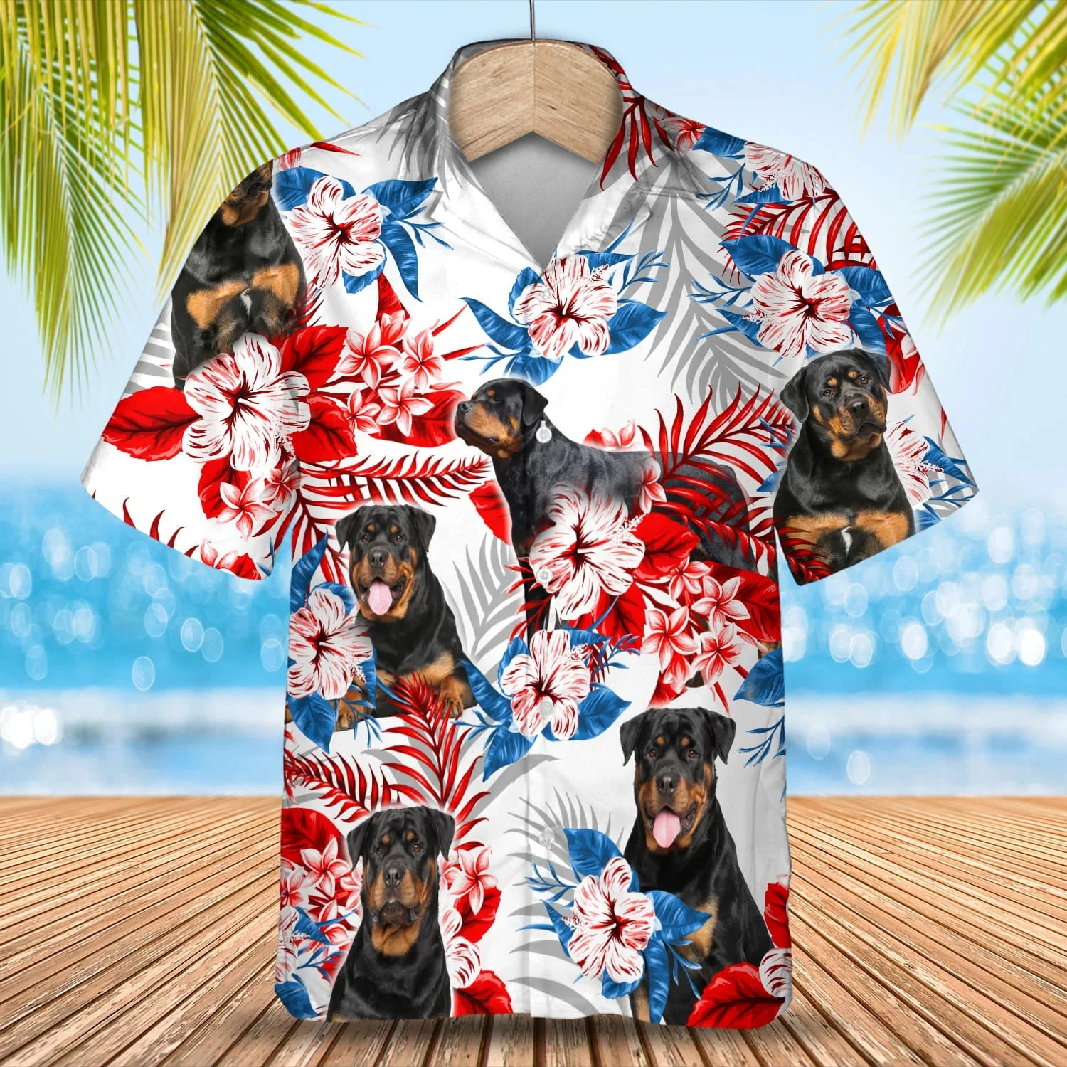Rottweiler Flower American Trendy Hawaiian Shirt, Summer Aloha Shirt, Men Trendy Hawaiian Shirt, Women Trendy Hawaiian Shirt Rottweiler Flower American Trendy Hawaiian Shirt, Summer Aloha Shirt, Men Trendy Hawaiian Shirt, Women Trendy Hawaiian Shirt