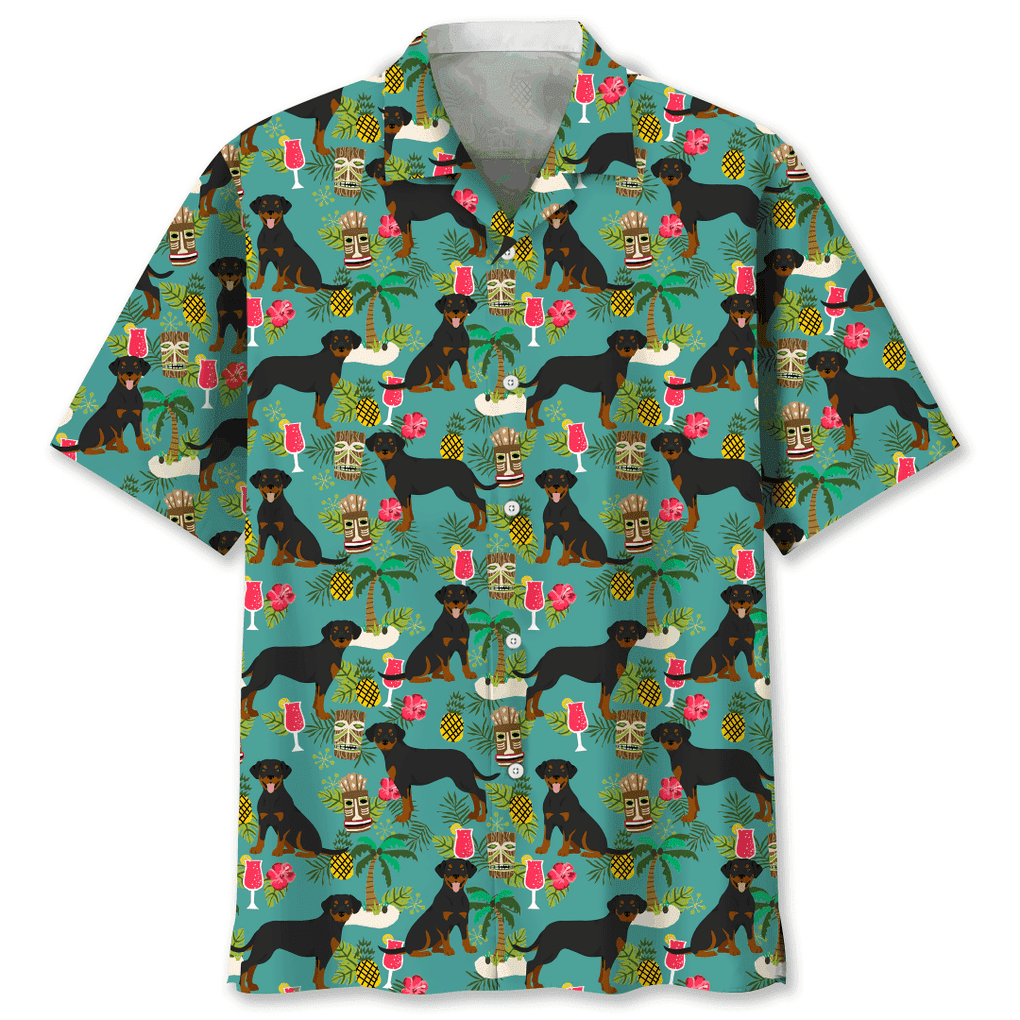 Rottweiler Hawaiian Beach Trendy Hawaiian Shirt