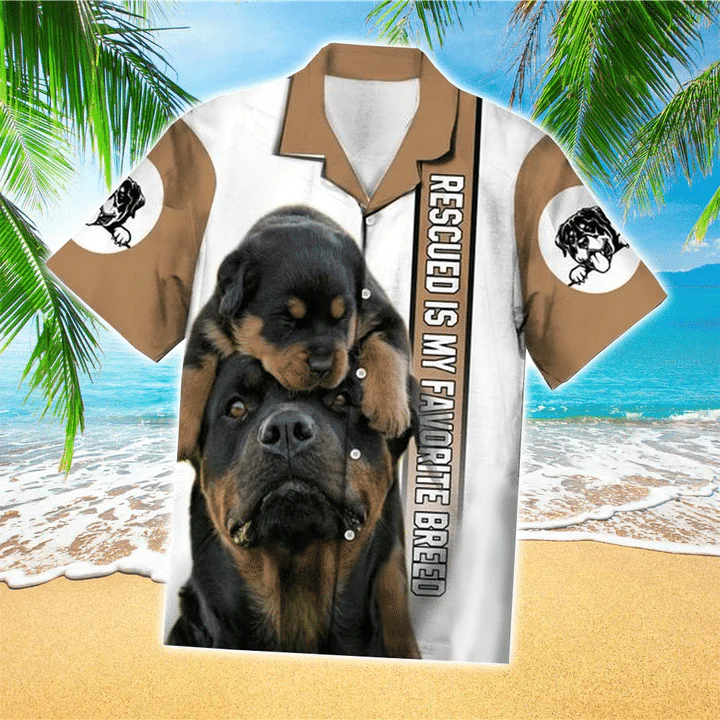 Rottweiler Is My Favorite Breed Trendy Hawaiian Shirt, Dog Short Sleeve Hawaiian Aloha Shirt Rottweiler Is My Favorite Breed Trendy Hawaiian Shirt, Dog Short Sleeve Hawaiian Aloha Shirt