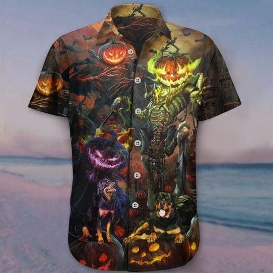 Rottweiler Pumpkin King Halloween Trendy Hawaiian Shirt Rottweiler Pumpkin King Halloween Trendy Hawaiian Shirt