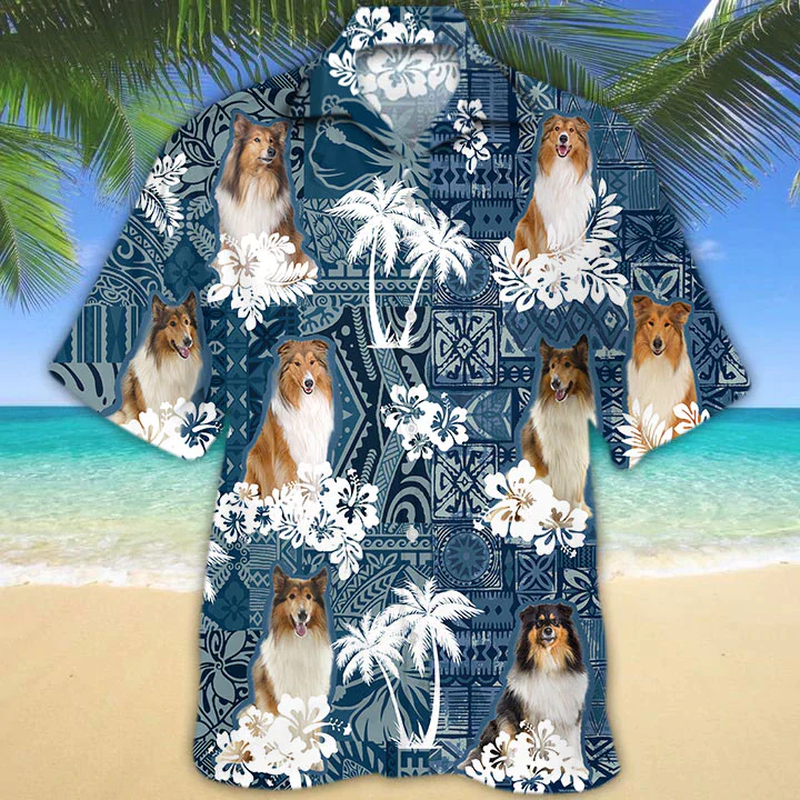 Rough Collie Trendy Hawaiian Shirt, Trendy Hawaiian Shirt Vintage Floral Dog, Men’s Trendy Hawaiian Shirt, Women’s Trendy Hawaiian Shirt Rough Collie Trendy Hawaiian Shirt, Trendy Hawaiian Shirt Vintage Floral Dog, Men’s Trendy Hawaiian Shirt, Women’s Trendy Hawaiian Shirt