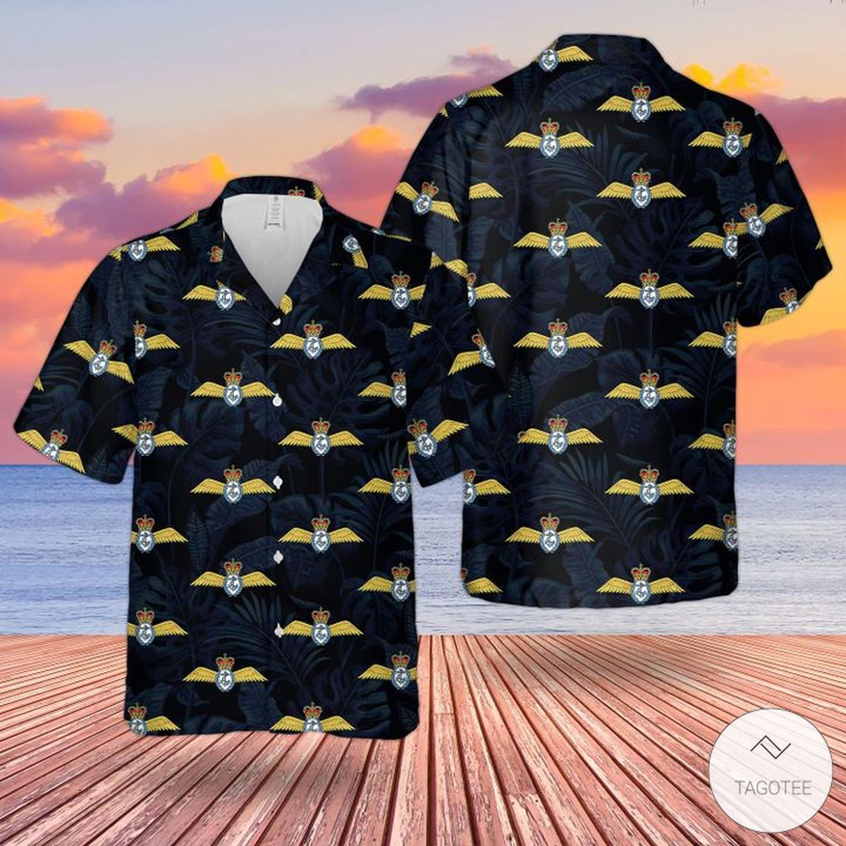 Royal Navy Pilot Wings Badge Themed Unique Hawaiian Shirt