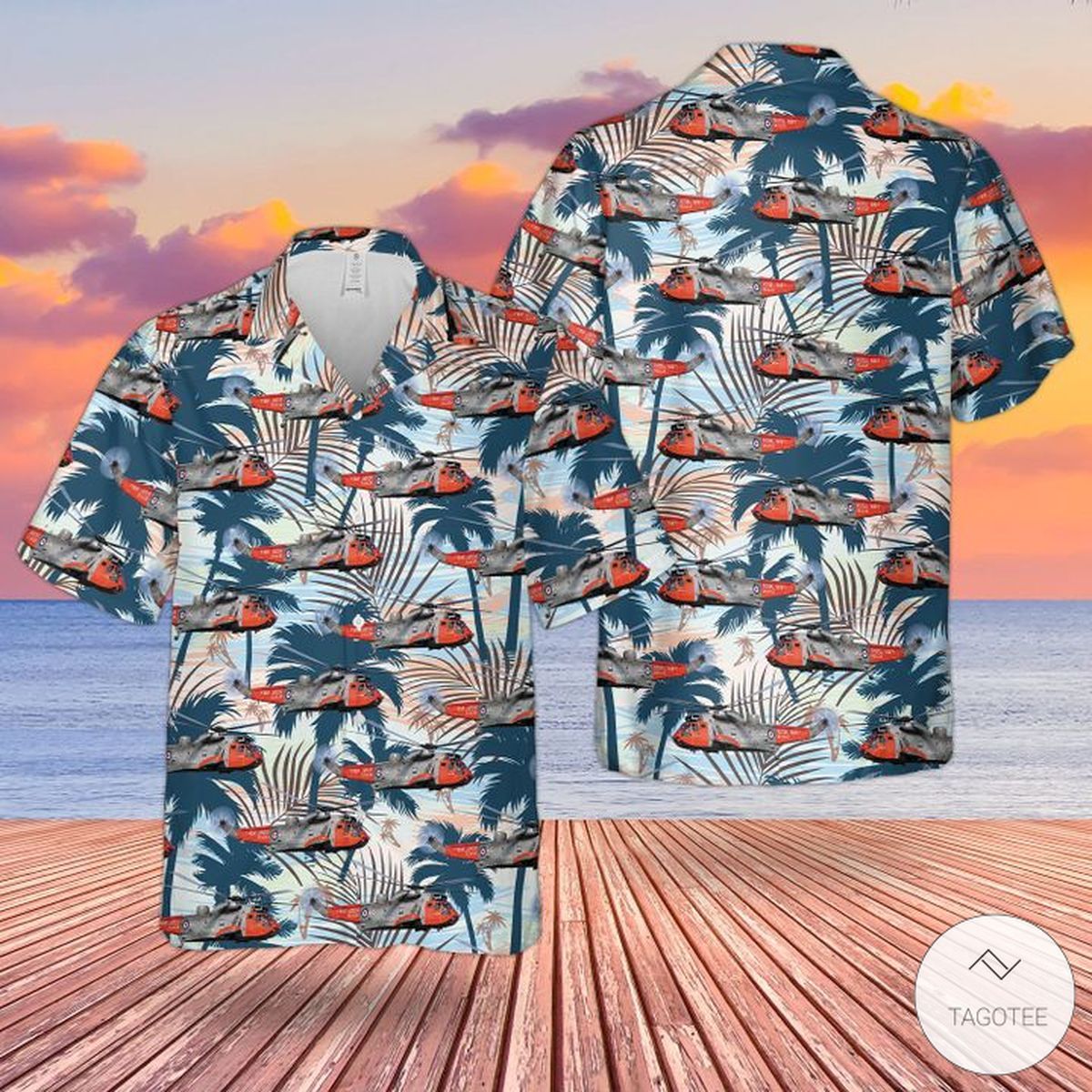 Royal Navy Sea King Westland Theme Unique Hawaiian Shirt