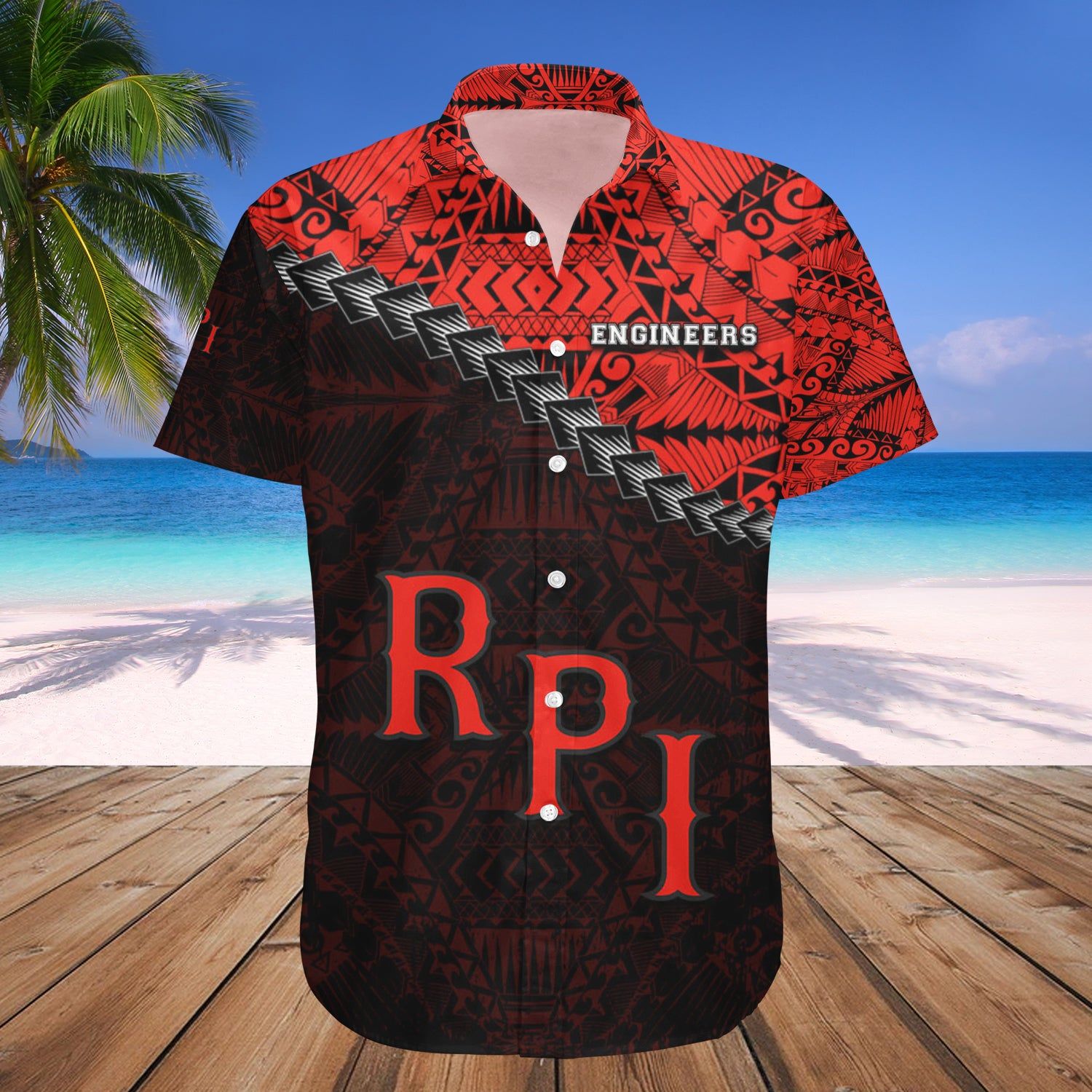 Rpi Engineers Hawaii Shirt Grunge Polynesian Tattoo – NCAA