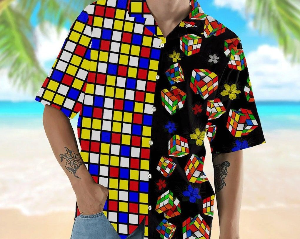 Rubik 3D All Over Printed Hawaii Shirt, Group Hawaii Shirt Summer Gifts, Gifts For Bachelor Party, Best Gifts For Men, Gift For Family.