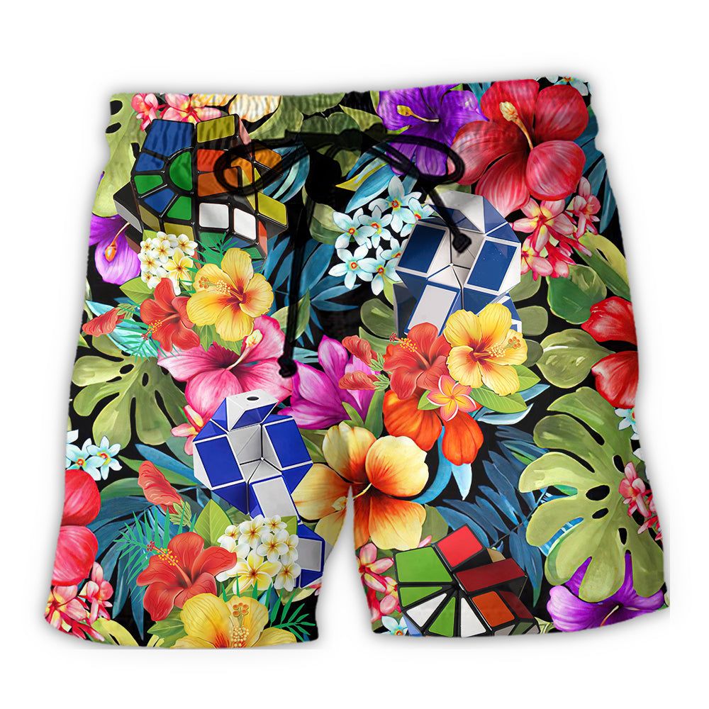 Rubik Is Snake Tropical Style Trendy Aloha Hawaiian Beach Shorts Rubik Is Snake Tropical Style Trendy Aloha Hawaiian Beach Shorts
