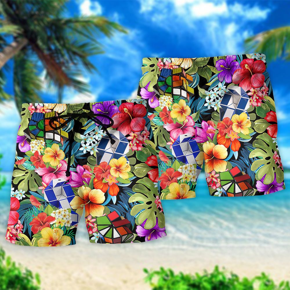 Rubik Is Snake Tropical Style Trendy Aloha Hawaiian Beach Shorts