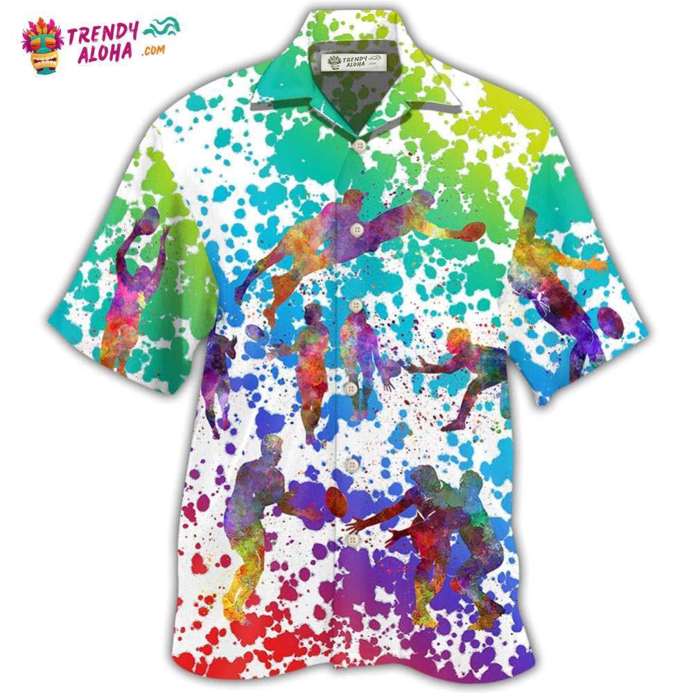 Rugby Colorful Painting Hawaiian Shirt – Trendy Aloha Rugby Colorful Painting Hawaiian Shirt – Trendy Aloha