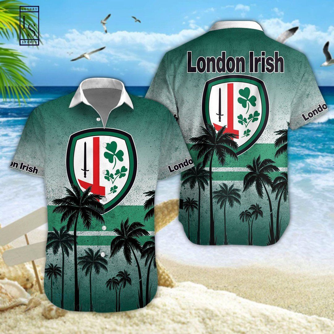 Rugby Enthusiast’s Delight with London Irish Hawaiian Shirt