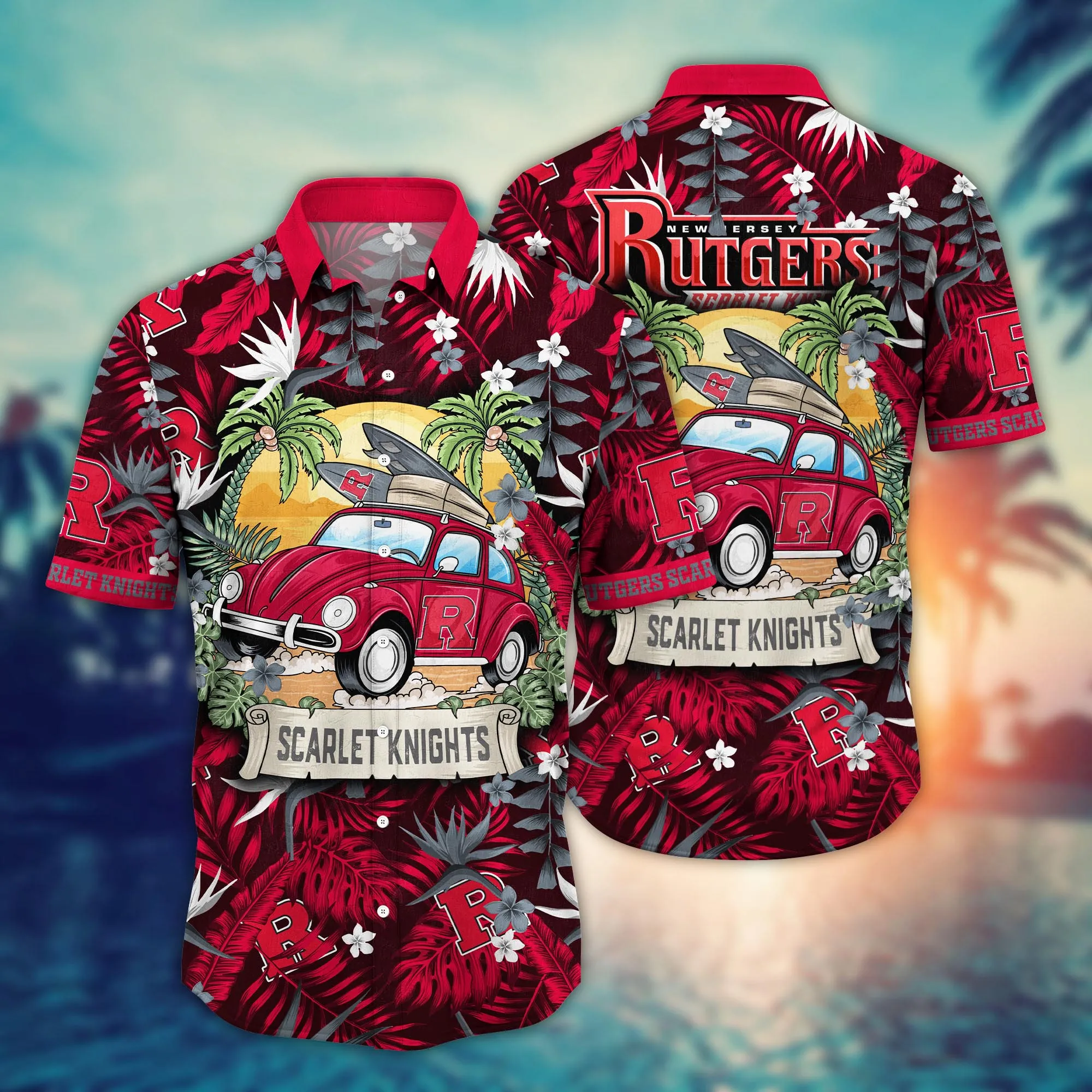 Rutgers Scarlet Knights NCAA Hawaiian Shirt Dry Seasontime Aloha Shirt Rutgers Scarlet Knights NCAA Hawaiian Shirt Dry Seasontime Aloha Shirt
