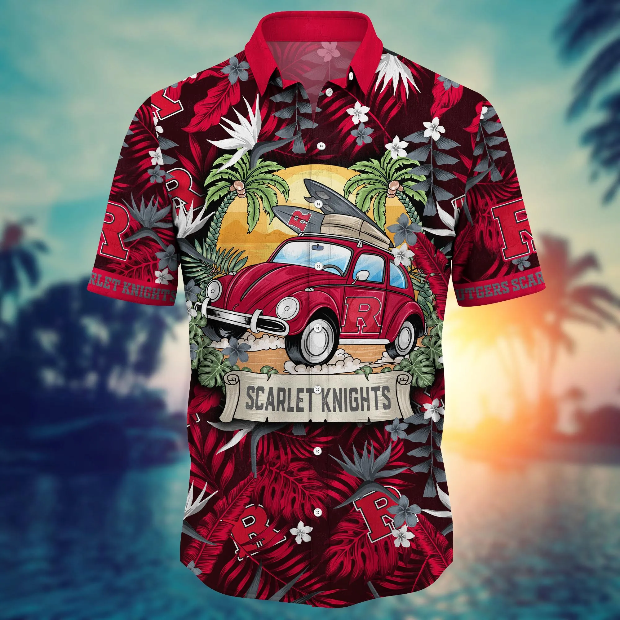 Rutgers Scarlet Knights NCAA Hawaiian Shirt Dry Seasontime Aloha Shirt