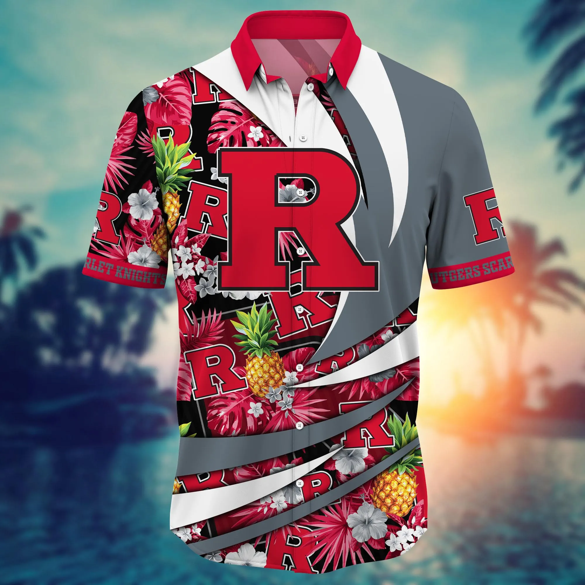 Rutgers Scarlet Knights NCAA Hawaiian Shirt High Temperatures Aloha Shirt