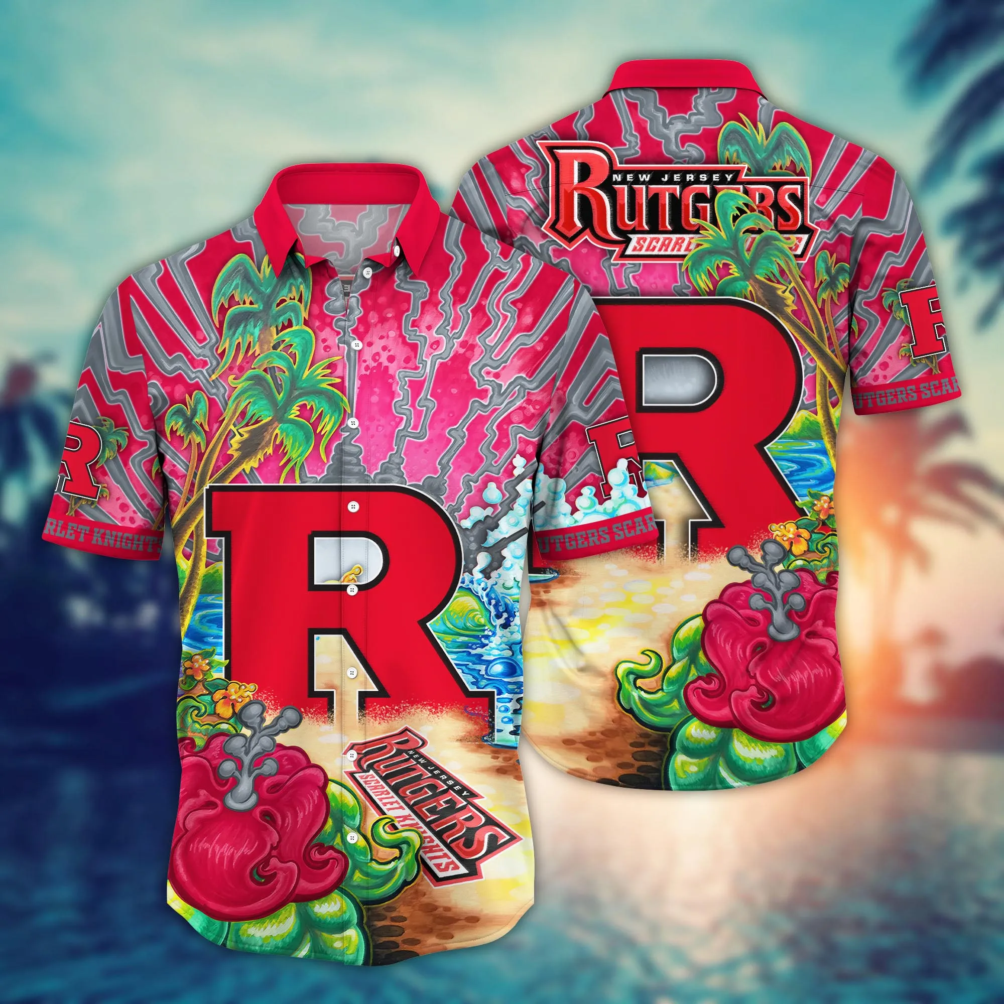 Rutgers Scarlet Knights NCAA Hawaiian Shirt High Temperaturestime Aloha Shirt Rutgers Scarlet Knights NCAA Hawaiian Shirt High Temperaturestime Aloha Shirt