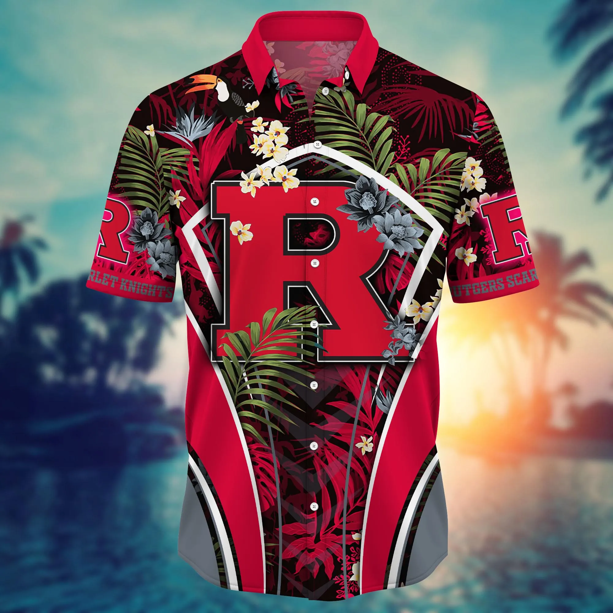 Rutgers Scarlet Knights NCAA Hawaiian Shirt Popsicles Aloha Shirt