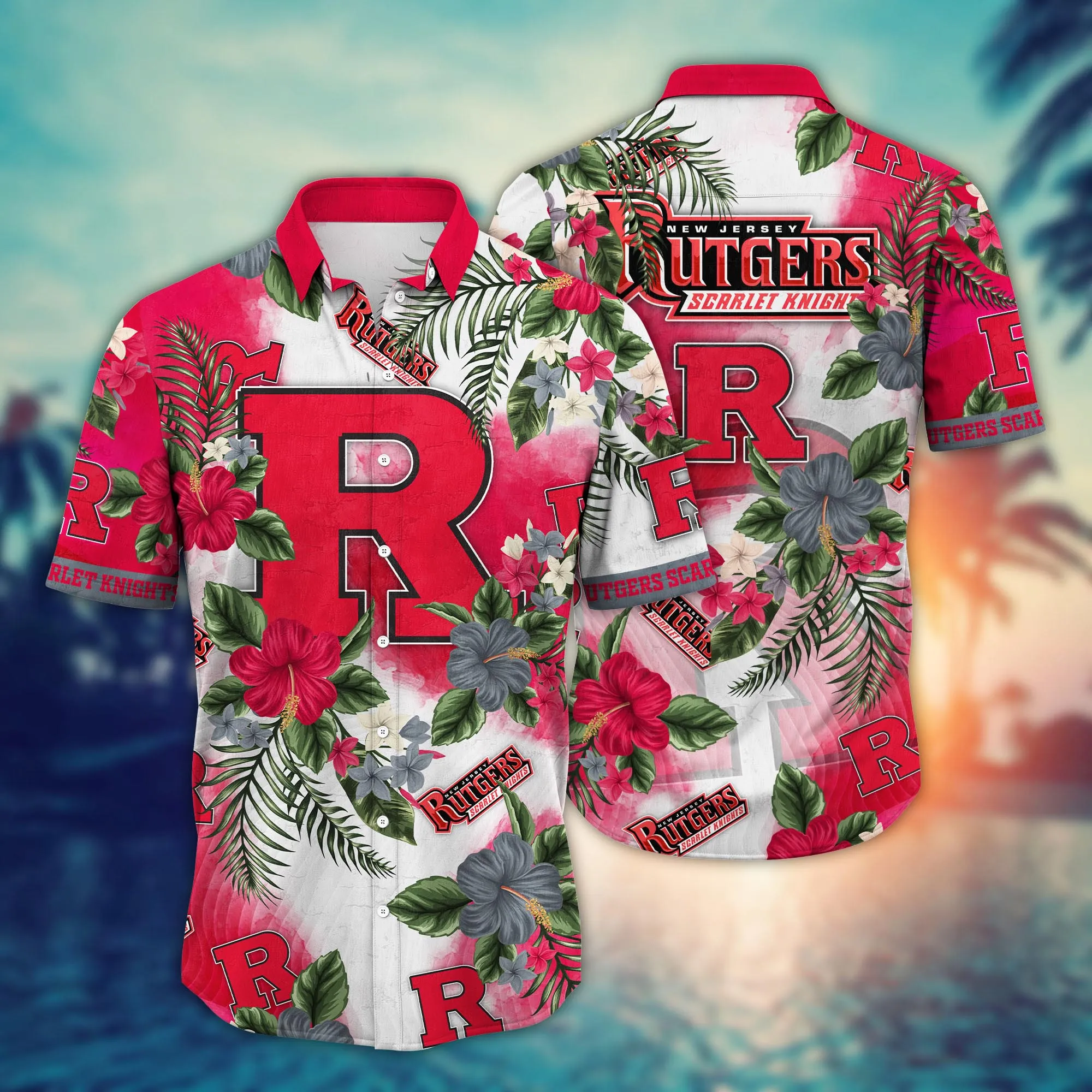 Rutgers Scarlet Knights NCAA Hawaiian Shirt Warmthtime Aloha Shirt Rutgers Scarlet Knights NCAA Hawaiian Shirt Warmthtime Aloha Shirt