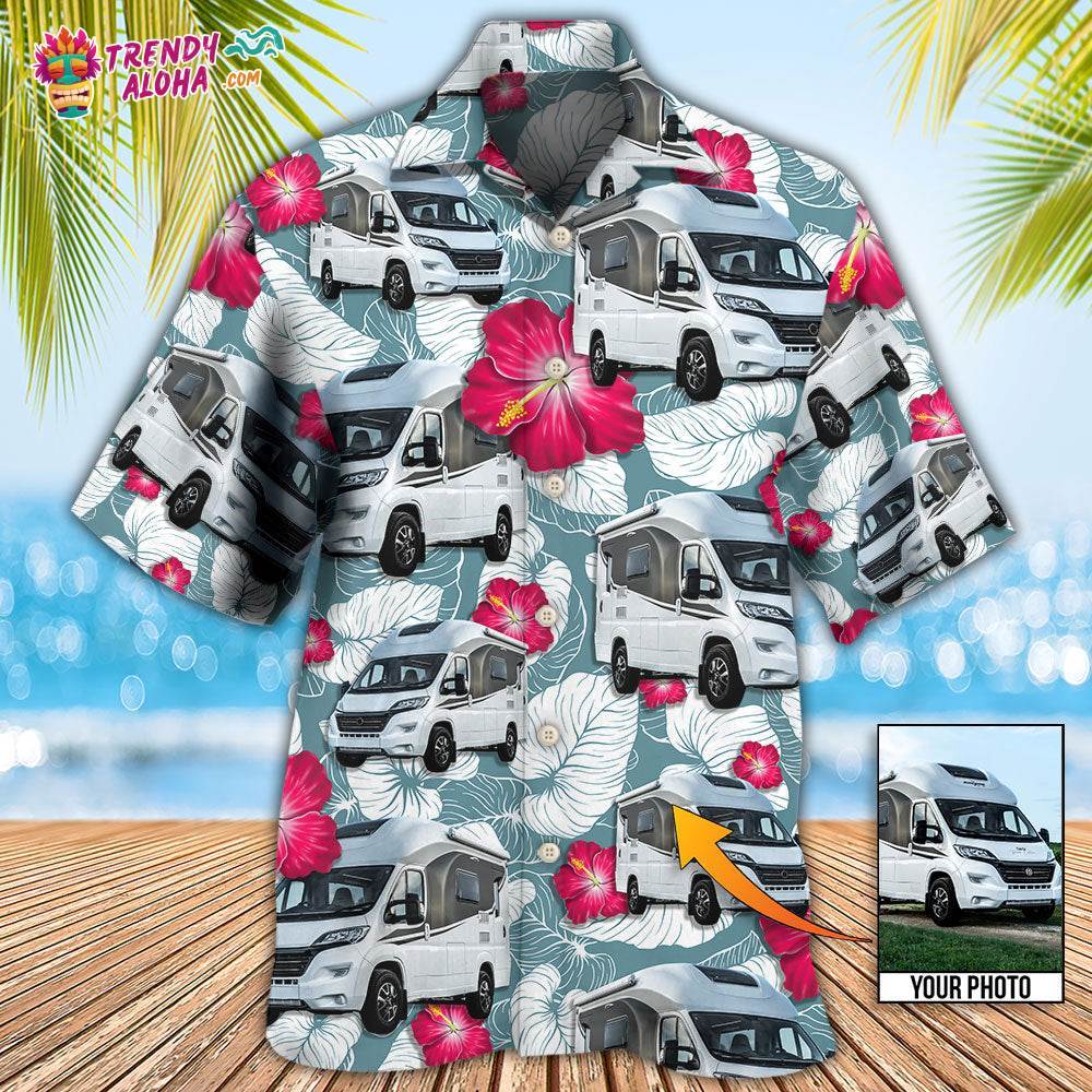 Rv Camper Tropical Custom Photo Hawaiian Shirt – Trendy Aloha